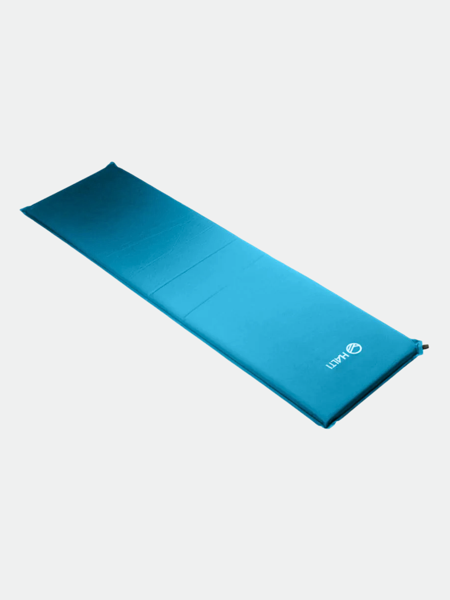 Halti Hikelite Makuualusta on sininen itsetäyttyvä venttiilillinen pehmuste – ihanteellinen kesäretkeilyyn.