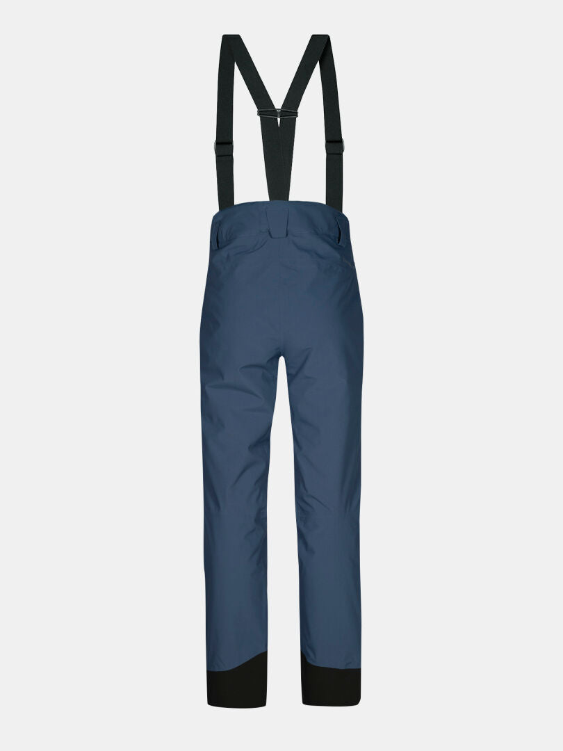 Carvey II DX DX Lasketteluhousut Naisten by Halti mustilla henkseleillä, kuvattu takaa valkoisella pohjalla.