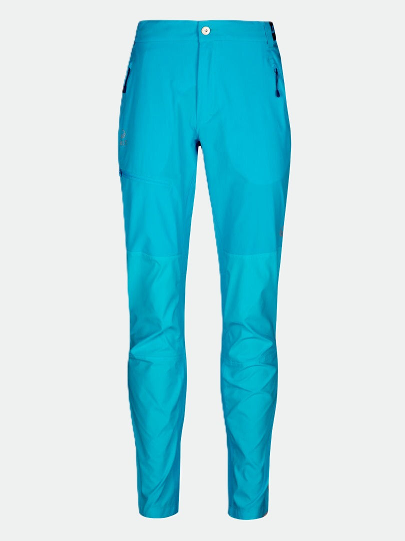 Halti Pallas Naisten X-stretch Lite ulkoiluhousut, Quick Dry -materiaali ja vetoketjutaskut, yksivärisellä taustalla.