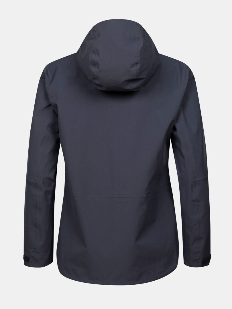 Tummanharmaa Halti Kajana 3L DX Kuoritakki Naisten DrymaxX-väritys on kuvattu takaa päin valkoista taustaa vasten.