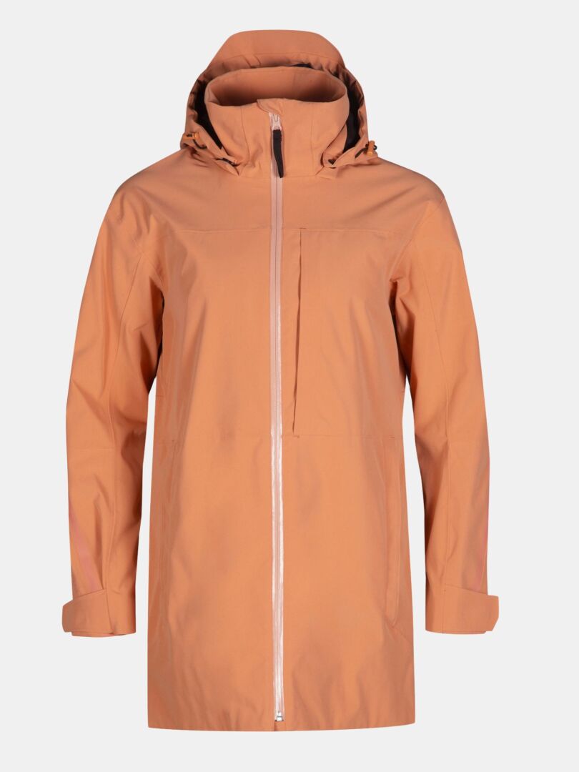 Halti Kallas DX Parkatakki Plus Naisten, vedenpitävä parkatakki, on esillä valkoista taustaa vasten.