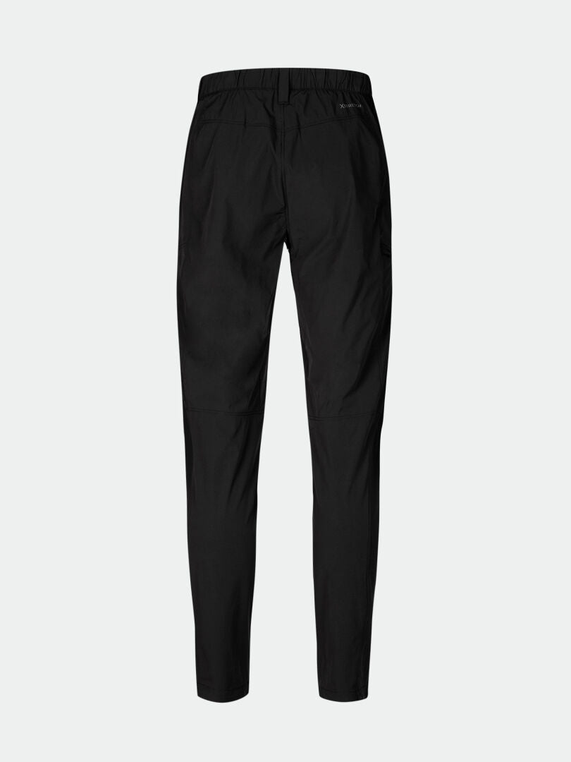 Halti Pallas Cool X-stretch Miesten Housut selästä päin, joissa on joustava vyötärönauha ja minimalistiset yksityiskohdat.