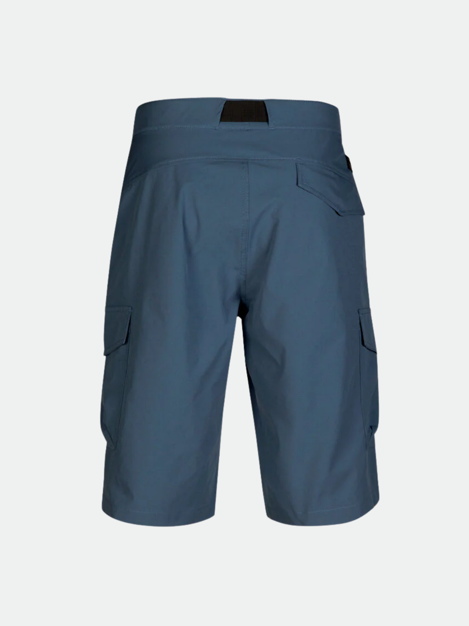 Halti Rundi Miesten shortsit -housujen selkäkuva, polvipituiset siniset, Quick Dry Stretch ECO RECY -kierrätettyä polyesteriä.