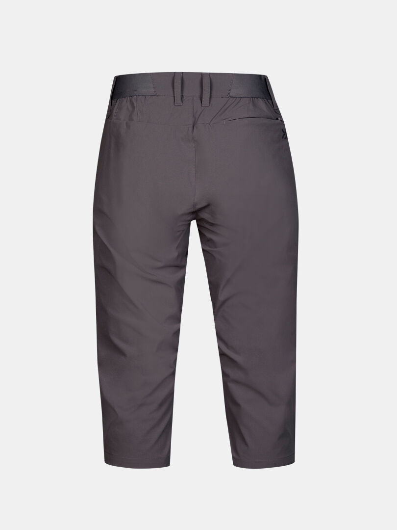 Halti Drive X-stretch Caprit Naisten Plus -parin harmaat, kuvattu takaa valkoisella pohjalla.