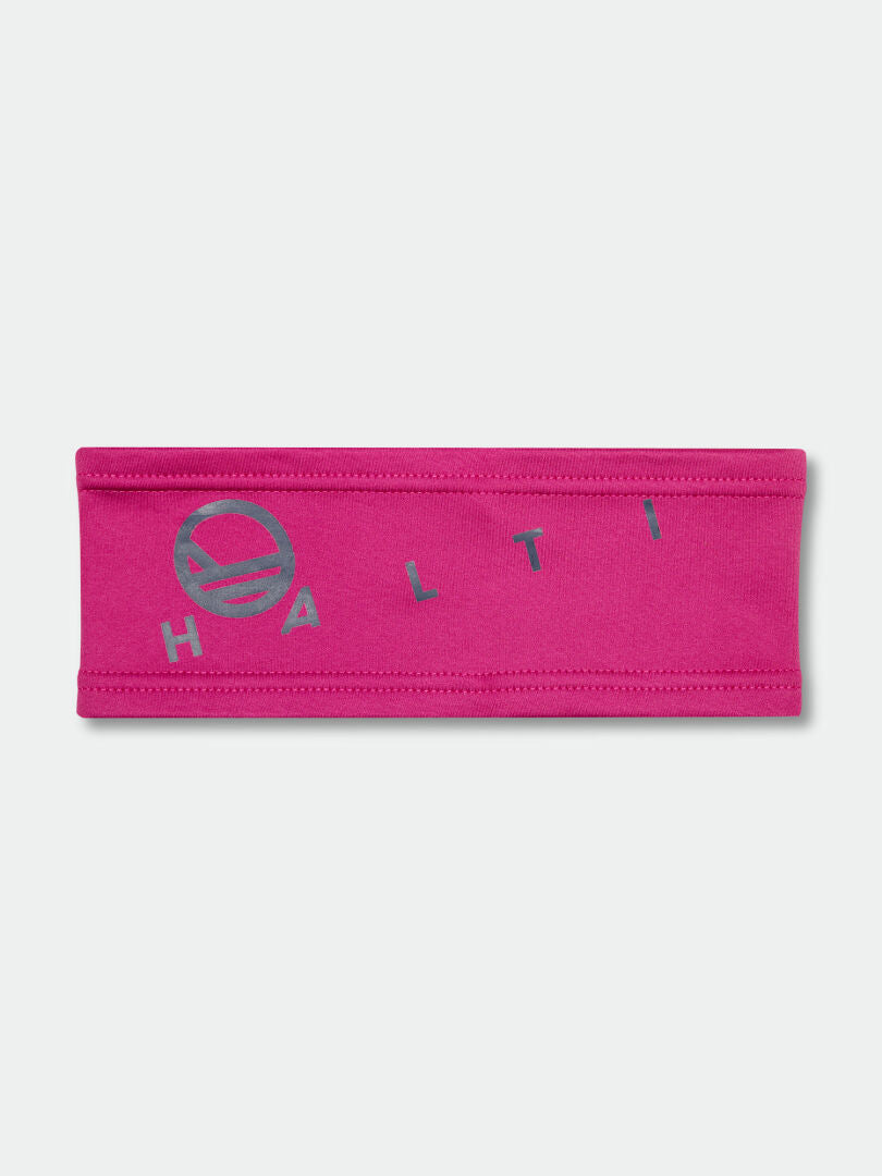 Halti Kara Panta on sporttinen pääpanta, jossa on pinkki Halti-painatus ja harmaa logo. Ihanteellinen aktiiviseen urheiluun.