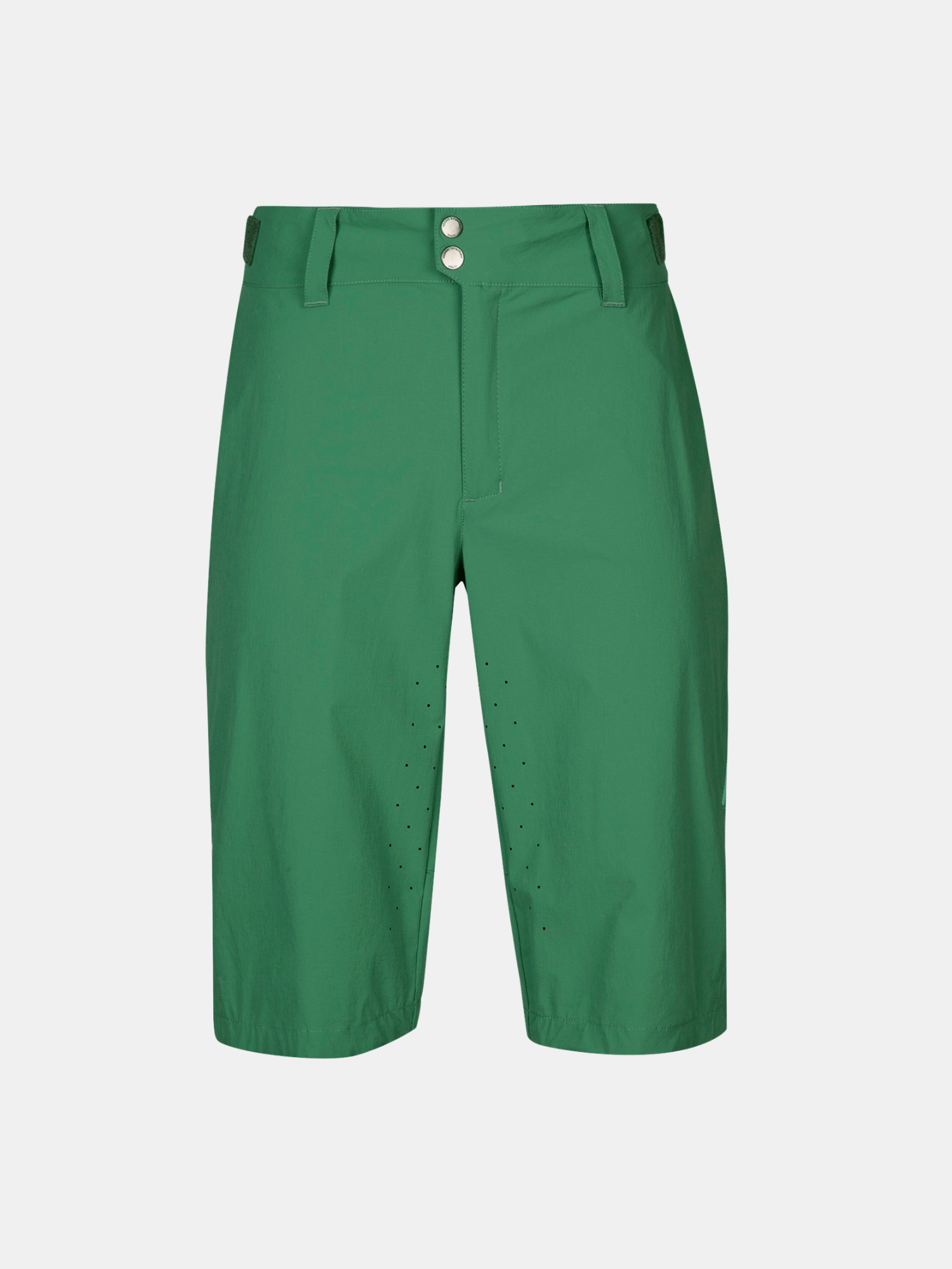 Halti Tracks Naisten X-stretch Shortsit: polvipituinen, säädettävä vyötärö, kaksi nappia, hengittävä materiaali.