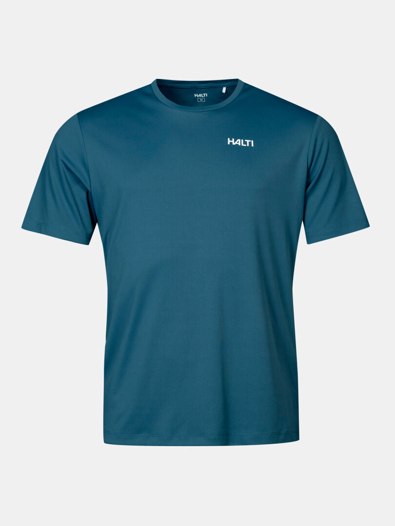 Salves T-paita Miesten by Halti on pelkkä tii, jossa on valkoinen Halti-logo vasemmassa ylärinnassa.