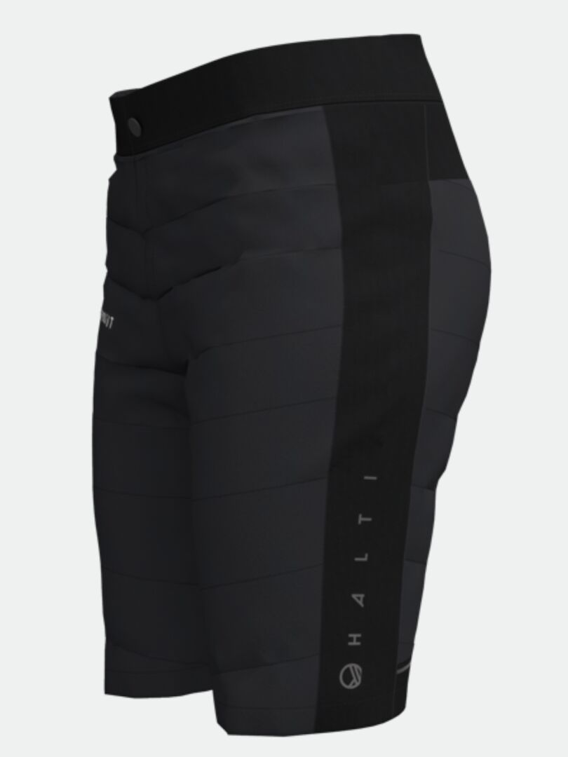 Halti Hanki Toppashortsit Naisten - Electrofit sivuraidalla ja logolla, ihanteellinen talviaktiviteetteihin, kuvassa sivukuva.