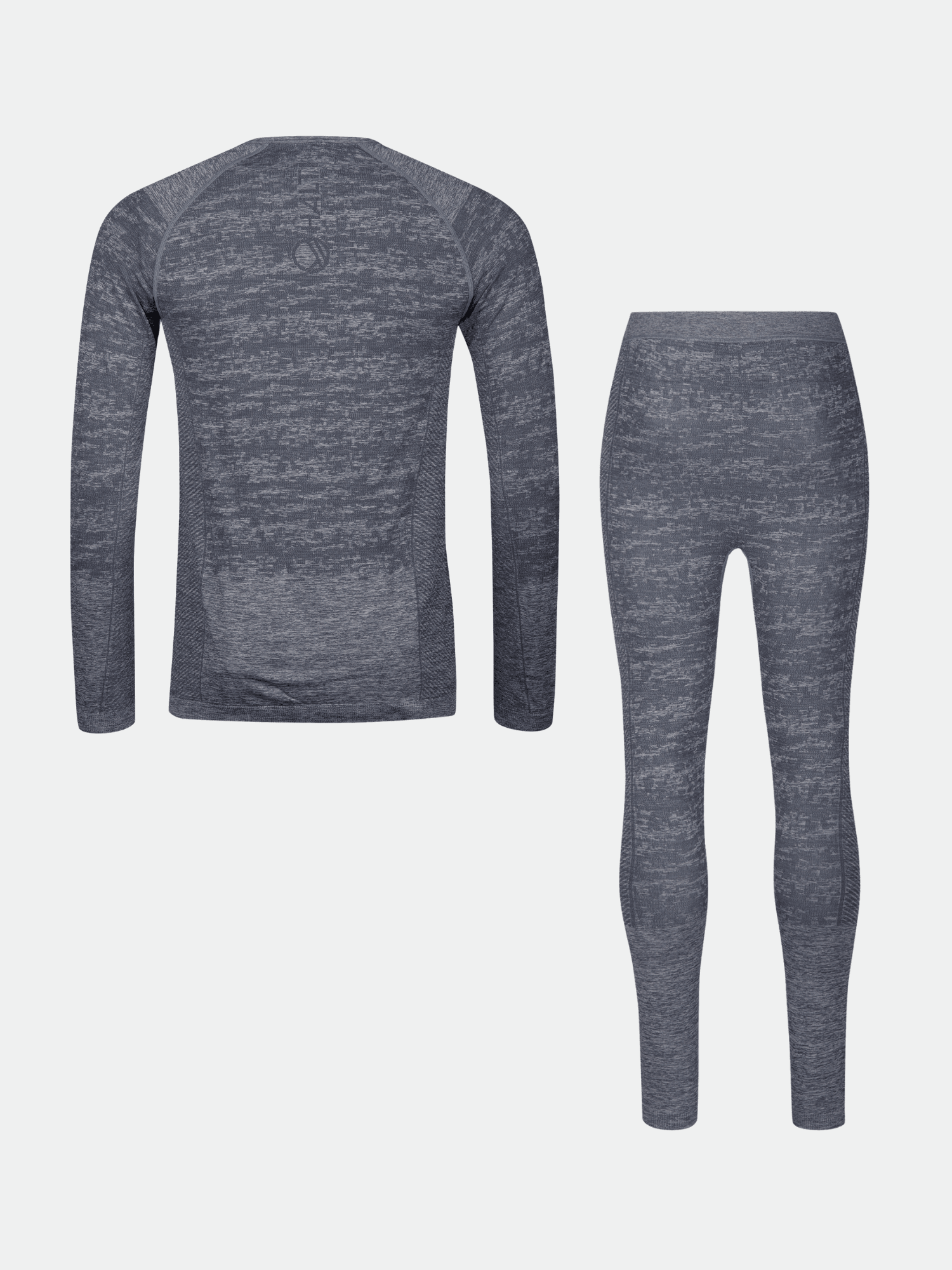 Halti Free Recy Seamless Kerrasto Miesten on harmaa lämpösetti, joka sopii pohjakerrokseksi ulkoiluun.