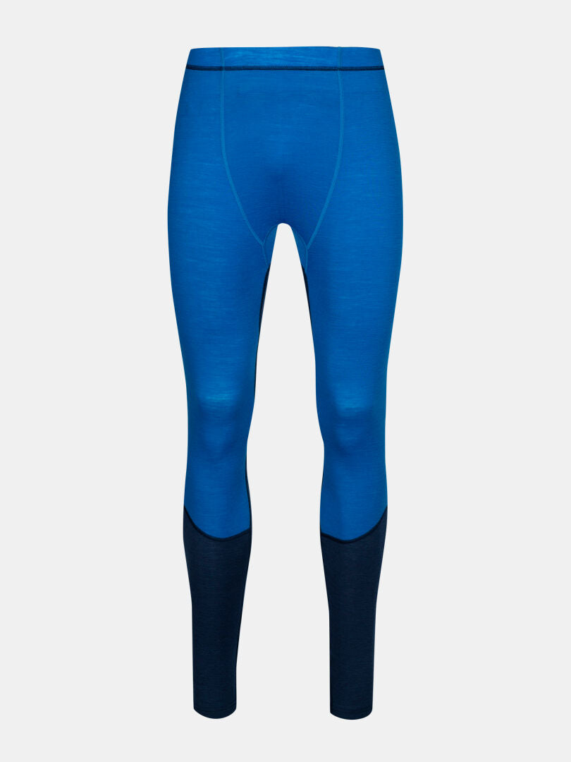 Halti Hossa II Merino Kerrasto Miesten siniset sovitetut leggingsit, tummempi alareuna, ihanteellinen kerrospukeutuminen.