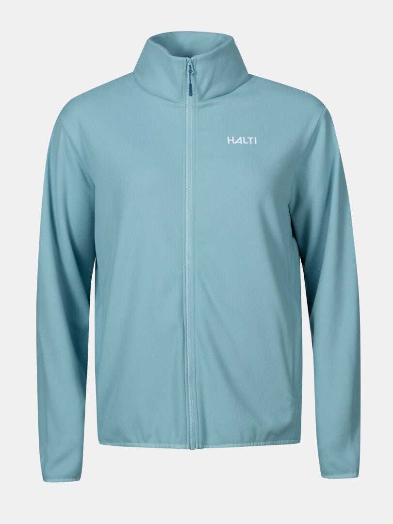Rockmoon Fleecetakki Naisten Plus by Halti, vaaleansininen fleece korkealla kauluksella, ihanteellinen ulkoiluvaatteet.