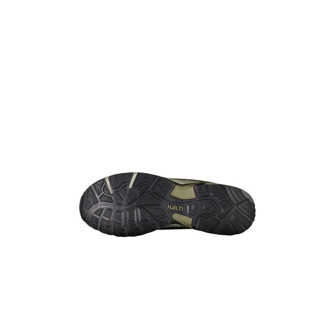Halti Fara Low 2 Miesten DrymaxX ulkoilukengät musta/oliivin alapuoli GripmaxX Antislip-ulkopohjalla.