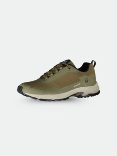 Halti Fara Low 2 Miesten DrymaxX ulkoilukengät, oliivin beige, kierrätetty päällinen ja kuvioitu kumipohja.