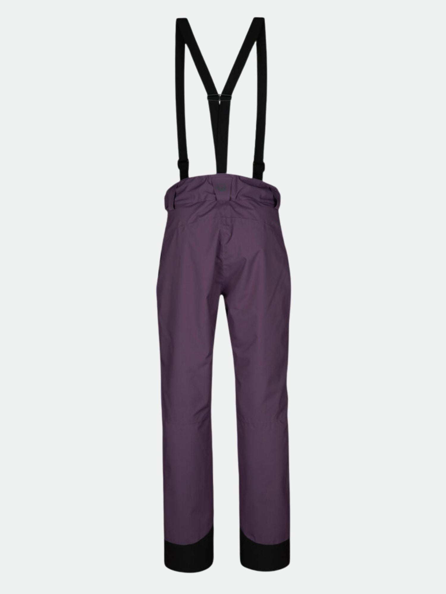 Halti Carvey DrymaxX Lasketteluhousut Naisten violetissa värissä mustilla henkseleillä ja hihansuilla, kuvassa takaa.