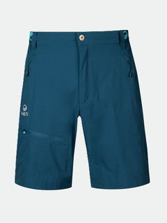 Halti Pallas Miesten X-stretch Lite shortsit, Active Dry-materiaali, vetoketjutaskut ja logo valkoisella taustalla.