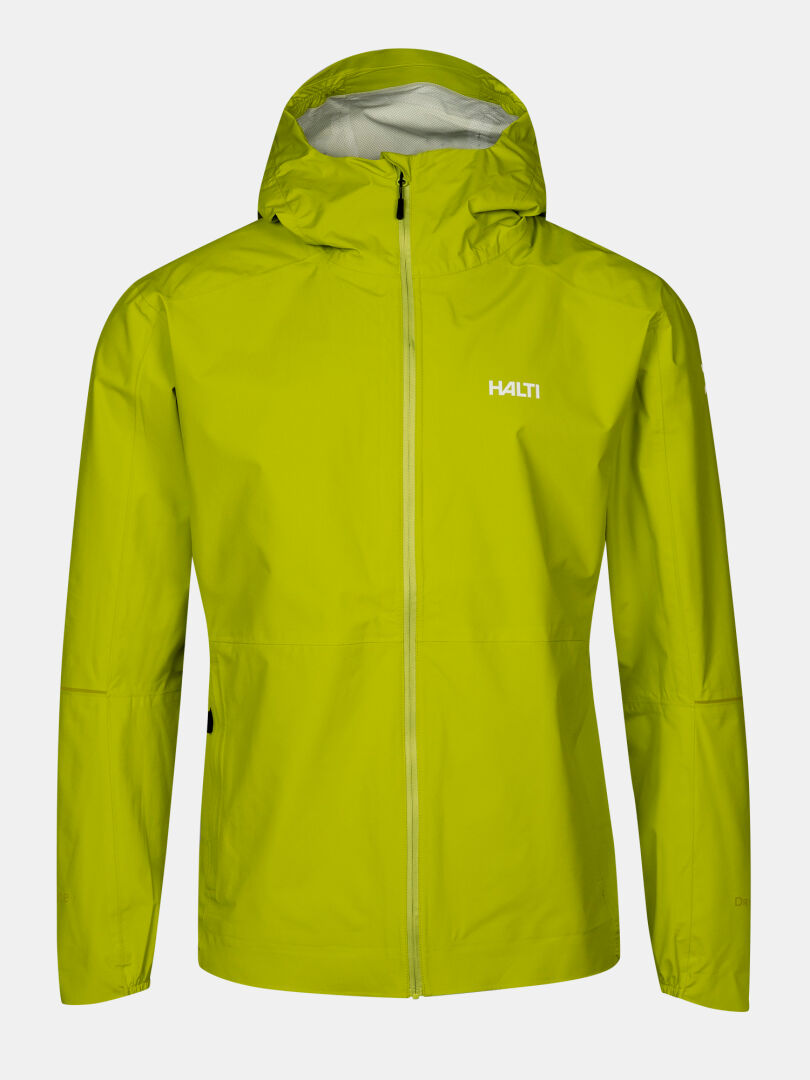 Vihreä Halti Pisarat 2,5L DX Miesten kuoritakki valkoisella logolla.