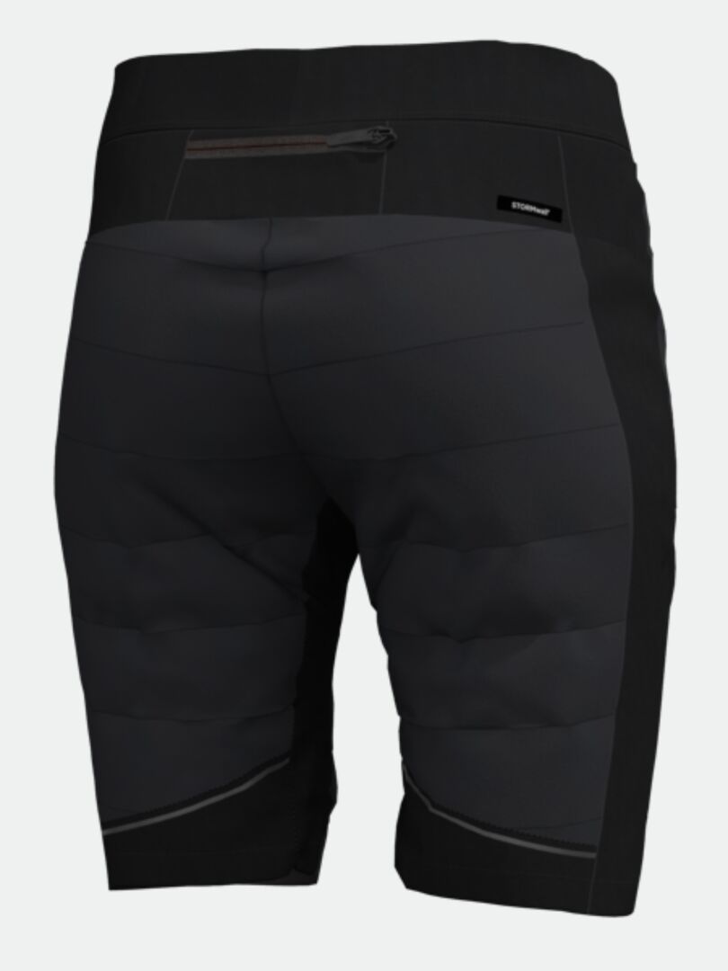 Halti Hanki Toppashortsit Naisten - Electrofit takaa nähtynä, vyötäröllä vetoketjutasku ja näkyvät saumat.