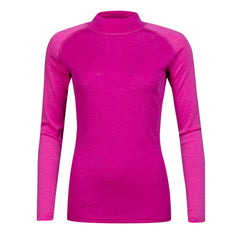 Halti Neva Merino Kerrasto Naisten: magenta merinopolyesteripituinen pitkähihainen, täydellinen aktiiviseen ulkoiluun.