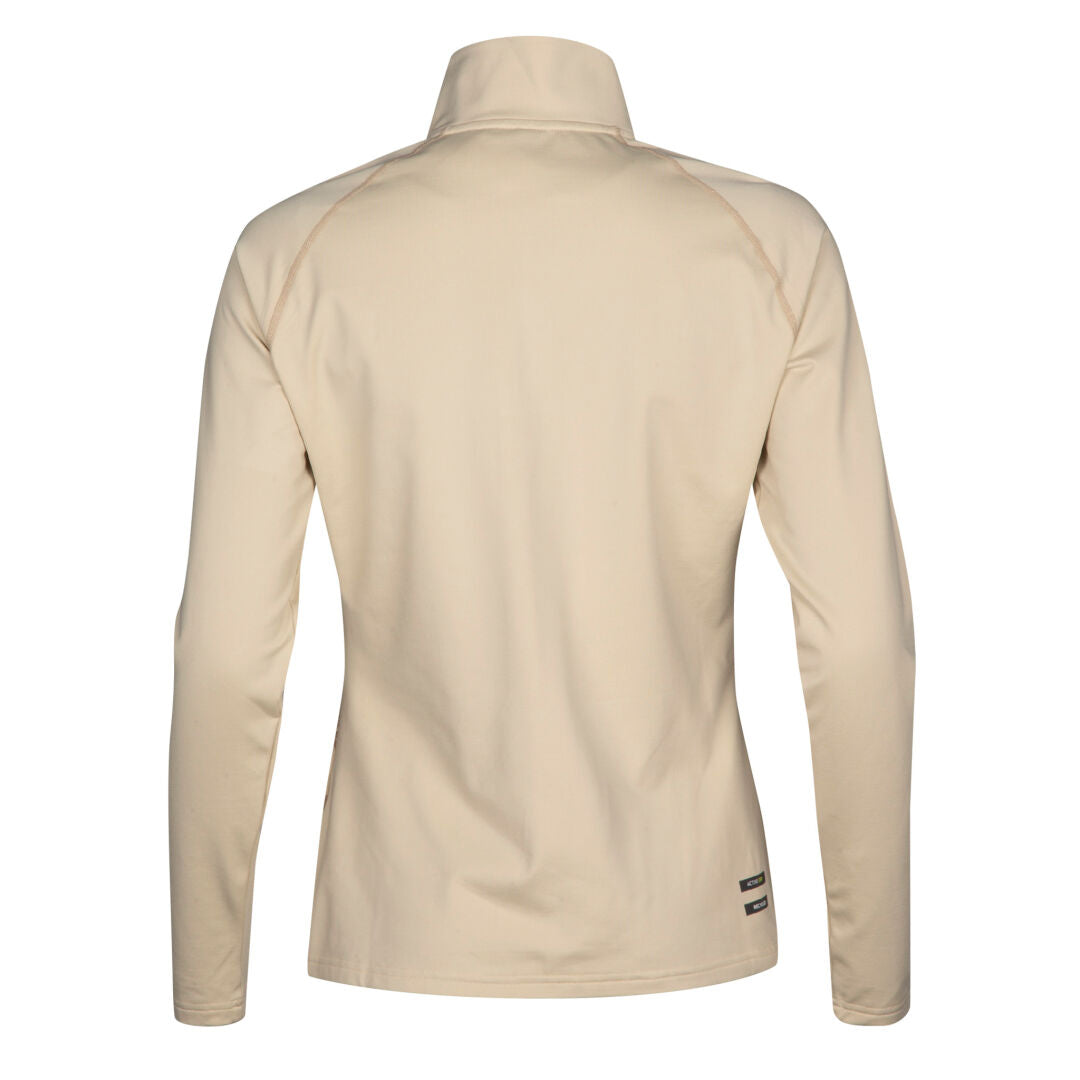 Halti crosser women's half zip layer shirt beige