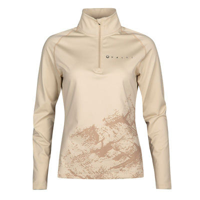 Halti crosser women's half zip layer shirt beige