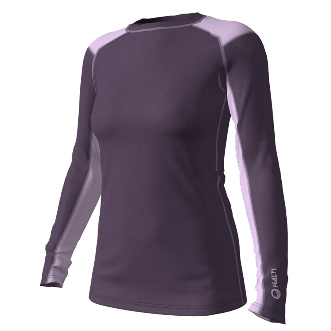 Halti Pihka women's merino wool base layer shirt purple